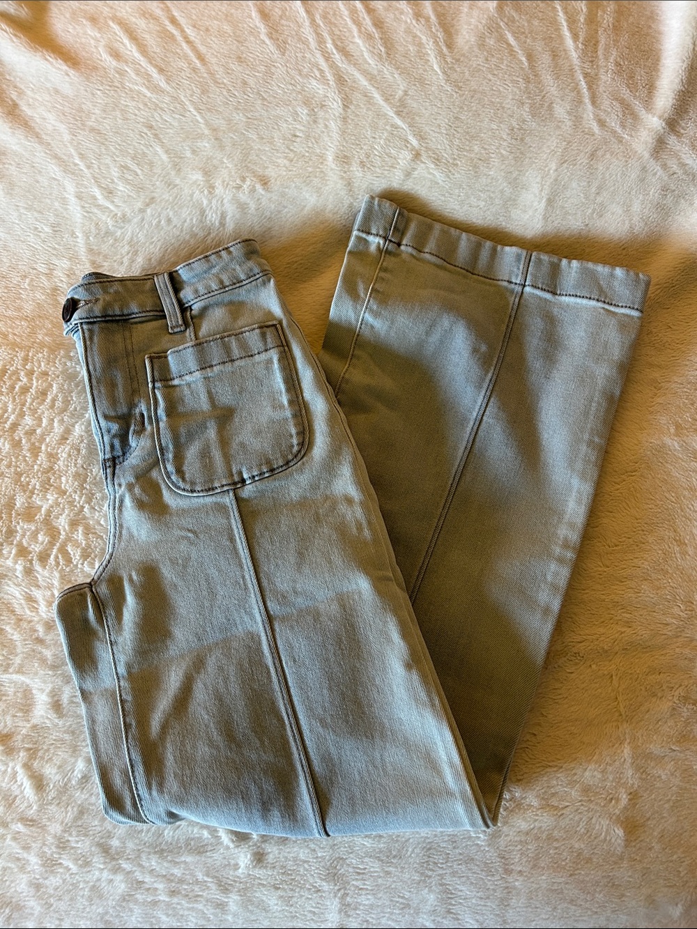 LC Lauren Conrad Light Wash Wide-Leg Jeans